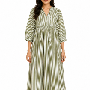 Beautiful floral Cotton Block Printed dress Dress For Casual wear Hand Block Printed Dress - Product Image 1