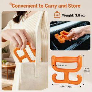 Confezione da 2 Porta Sacchetti in Plastica Resistente, Maniglia Multiuso per Borse della Spesa, Ogni Porta Sacchetti Raccoglie Comodamente 45 kg - Product Image 3