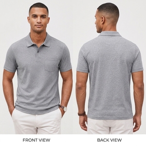 Polo cómodo para hombre, confeccionado con tela de primera calidad que ofrece flexibilidad, durabilidad y un estilo atemporal para actividades deportivas. - Product Image 6