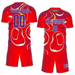 Soccer League Players Team Jersey Latest Designs Youth Soccer Wear Set Custom Soccer Uniforms For Kids - Product Image 3