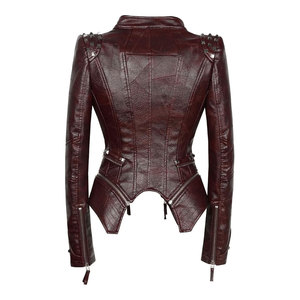 Chaqueta de Punto de Cuero Genuino para Mujer, Logotipo Personalizado, Marca Privada, Transpirable, de Secado Rápido, Ropa de Abrigo de Moda para Invierno, OEM, ODM, Digital - Product Image 5