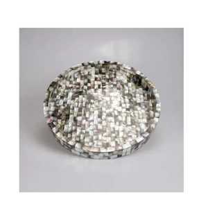 Floral <b>Black</b> Bone Inlay Mother Of Pearl Food <b>Serving</b> <b>Tray</b> High Quality Eco-Friendly Dishwasher Safe Dished & Plates Low Price - Product Image 5