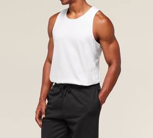 Manufacturer <b>Men</b> Boxy <b>Cropped</b> Quick Dry Ribbed Cotton Custom Print Logo Sleeveless Sleeve T-shirts Sport Gym Vest Tank <b>Top</b> <b>Men</b> - Product Image 3