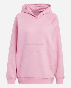 Sweat à capuche surdimensionné personnalisé et court pour femmes pull à capuche décontracté solide sweats à capuche tricotés pour femmes - Product Image 4