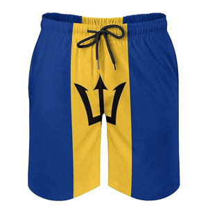 Shorts de bain pour hommes à séchage rapide avec poches élastiques à la taille, couleur unie, décontractés, taille mi-haute en coton - Product Image 6