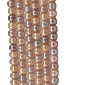 ลูกปัดมุกน้ำจืดธรรมชาติหลายสีแบบหลวมสีชมพูกับหลายเฉดสีไข่มุกน้ำจืดแบบหลวม - Product Image 1