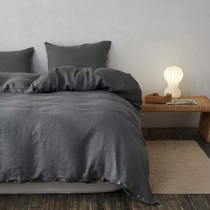Juego de Ropa de Cama Color Marrón Óxido con Fundas de Almohada, Sábanas Lisas Teñidas, Juego de Edredón para el Hogar - Product Image 2