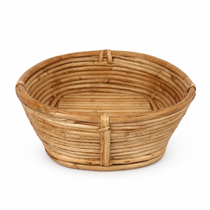 Panier de rangement rond en jacinthe d'eau personnalisable 22 x 9 cm, bol tressé rustique naturel pour la décoration intérieure - Product Image 1