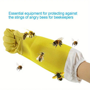 Gants d'apiculture à manchette longue, gants de protection en cuir souple résistants aux piqûres pour apiculteurs, vente en gros - Product Image 5