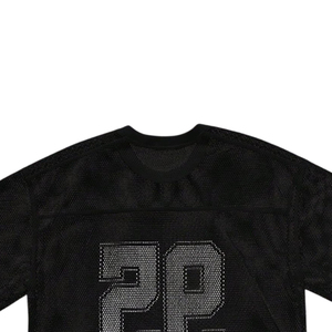 Maillot de football américain rétro personnalisé, coupe courte, style streetwear, coupe ample, en mesh, vente en gros - Product Image 4