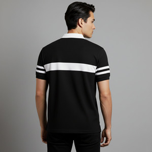 Camiseta Polo para Hombre, 100% Algodón, Lavado Ácido, con Logotipo Personalizado, Estilo Urbano, Corte Ajustado, Transpirable, Artículo en Oferta - Product Image 6