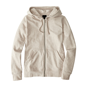 Sweat-shirt à capuche zippé pour femme, couleur corail unie, en coton et bambou tricoté, manches longues, respirant, doublé, écologique, coupe-vent, pour l'automne - Product Image 5