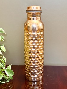 Healthy Benefits Drinkwara Handmade Ayurvedic Custom Water Bottles Pure Copper Filling of Bottle Yoga Meditation Bottle Flask - Product Image 5