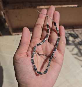 Cuentas redondas y tubulares blancas de 3 mm, 8 pulgadas, hechas a mano para pulseras de cuentas. - Product Image 1