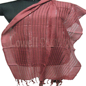 Chal de Lana a Rayas para Mujer, Ligero, Bufanda Larga para Todas las Temporadas, Uso Diario, Diseño Tradicional - Product Image 1