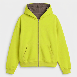 Sweat à capuche tendance avec personnalisation de marque, fabrication OEM et services directs d'usine – Sweat à capuche zippé pour homme, best-seller - Product Image 2