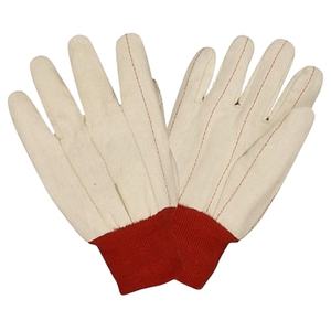 100% coton toile Double moulin à chaud gants/gants de travail de Construction pouce droit et chaîne rouge tricoté poignet Style ODM - Product Image 1