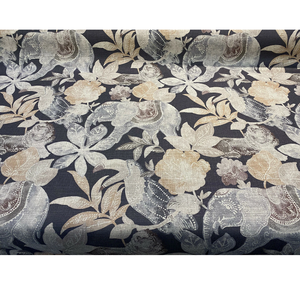 Tissu d'ameublement Babar Charcoal imprimé éléphant, vendu au mètre, motif animal élégant pour meubles et décoration intérieure - Product Image 6