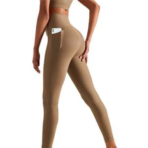 กางเกงโยคะเอวสูงสำหรับผู้หญิง-ผ้ายืดสี่ทิศทาง ผลิตจากสแปนเด็กซ์/ไนลอน ไร้ตะเข็บ เหมาะสำหรับออกกำลังกาย ฟิตเนส และเล่นกีฬา - Product Image 3