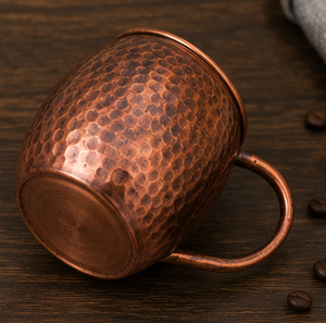 Mug en cuivre martelé rustique AuraMule Earth, fabriqué à la main, vaisselle écologique pour la maison, vaisselle de style vintage - Product Image 3