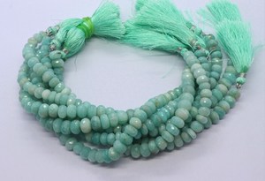 ลูกปัดอะเมโซไนต์ทรงรอนเดลล์เจียระไนธรรมชาติขนาด 7-8 มม. ลูกปัดอัญมณีอะเมโซไนต์ทรงรอนเดลล์ธรรมชาติขนาด 9 นิ้ว สำหรับทำเครื่องประดับ - Product Image 6