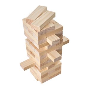 Torre de Madera de Pino Gigante de 60 Bloques con Caja de Almacenamiento y Marcador, Juego de Apilamiento de Madera para Desarrollar Habilidades de Equilibrio - Product Image 5