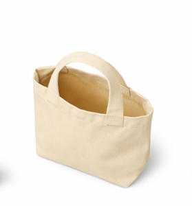 Canvas Tote <b>Bag</b> Medium Size Top Handle Daily Shopping <b>Bag</b> Beige Color Hand Length Handle Reusable <b>Fabric</b> <b>Bag</b> - Product Image 4