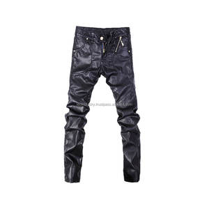 Pantalons en cuir sur mesure pour hommes, pantalons en simili cuir pour hommes - Product Image 3