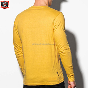 Camiseta blanca ajustada para hombre, camisa de manga larga Regular, 100% de algodón, ajustada, con cuello redondo, barata - Product Image 6