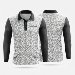 Classic Men Full <b>Sleeve</b> <b>Golf</b> Polo Custom Activewear Men Performance Sportswear Athletic Shirt <b>Long</b> <b>Sleeve</b> <b>Top</b> - Product Image 3
