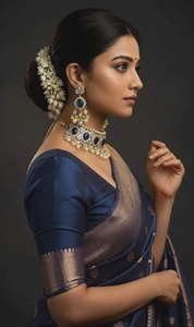 Collar de gargantilla turquesa Kundan Polki al por mayor con gotas de perlas, chapado en oro, joyería nupcial india para mujer - Product Image 4