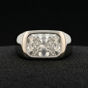 Elegante Anillo de Diamantes de Platino, Joyería de Estilo Clásico para Bodas, Compromisos, Fiestas y Uso Diario - Product Image 1