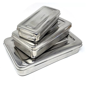 Caja de Esterilización para Instrumentos Quirúrgicos, Bandeja de Almacenamiento de Instrumentos Médicos Autoclavables de Acero Inoxidable - Product Image 1
