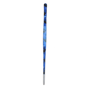 Pince de cuisine longue en acier inoxydable, idéale pour la mise en assiette des chefs et la préparation des plats, motif camouflage bleu - Product Image 2