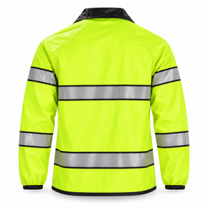 Gilet de sécurité réfléchissant personnalisé haute visibilité J. ARTHUR avec logo sur mesure, fermeture éclair élastique sur le devant, vêtements de travail pour hommes EN ISO 20471 - Product Image 4