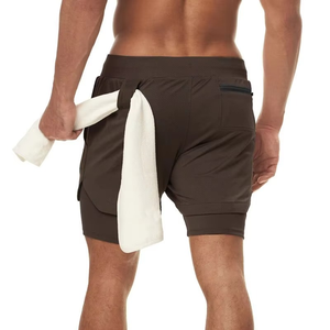 Shorts de sport élégants à double couche pour hommes, avec soutien de compression interne, légers, pour la course et le fitness, vente en gros - Product Image 6
