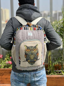 Nuevo diseño de bolsas de cáñamo para portátiles, mochilas sostenibles, recién llegadas, yute con Material de algodón, mochilas de viaje multiusos Unisex - Product Image 3