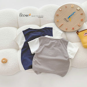 Ensembles de vêtements décontractés pour tout-petits garçons, style coréen, haute qualité, t-shirts et shorts en coton, pour boutiques de vêtements pour garçons, vente en gros - Product Image 4