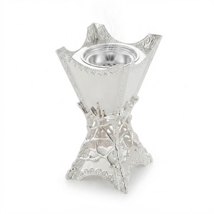 Silver Arabic Incense Burner Metal Mabkhara Modern Tree Branch Design <b>Bakhoor</b> <b>Oud</b> Burner For Ramadan Decoration And Home Decor - Product Image 1