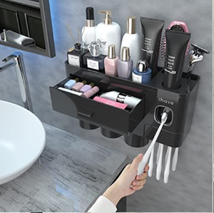 Support de brosse à dents en métal Metcraft MTBH11 fabriqué en Inde, avec ventouse, forme personnalisée, design minimaliste portable pour salle de bain - Product Image 2