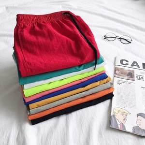 <b>Men</b> Solid Color Quick Dry Swim <b>Trunks</b> With Drawstring Front Logo Regular Fit Woven Polyester Shorts - Product Image 3