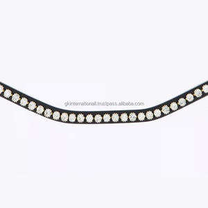 Diadema de Cristales de Flores Blancas Hecha a Mano para Caballos, Diadema Ecuestre de Lujo con Pedrería para Doma y Equitación - Product Image 6