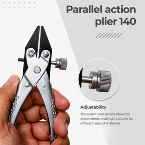 Alicates de acción paralela con mordazas planas y tornillo de 160 mm, herramienta de precisión para conformado de joyería ZetomedPro - Product Image 6