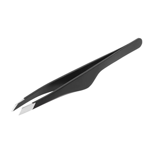 Pince à épiler professionnelle en acier inoxydable incurvée avec pointe fine pour l'épilation du visage et des cils - Product Image 1