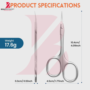 Tijeras para Cutículas Grandes con Anillo para Dedos, Tijeras de Manicura Profesionales de Acero Inoxidable para Eliminar Piel Muerta, Pedicura - Product Image 6