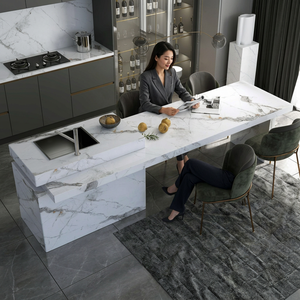 แผ่นกระเบื้องพอร์ซเลน Bianco Superior Sintered Stone ผิวสัมผัสหนัง เงาสูง ทนกรด ขนาด 1600x3200 มม. สำหรับห้องครัว ห้องนอน และภายนอกอาคาร - Product Image 6