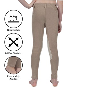 Haute qualité coton Spandex tissu cavalier vêtements équestres pantalons confortables en cuir genou Patch enfants culottes par Horsekraft - Product Image 2