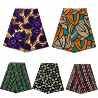 Tissu Brocart en Gros Imprimé Africain Sergé Anti-Boulochage Léger pour Robes de Filles