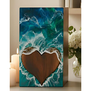 Urna de Madera Personalizada con Forma de Tren – Caja Conmemorativa Grabada con Locomotora, Recuerdo Conmemorativo de AYAANS - Product Image 1