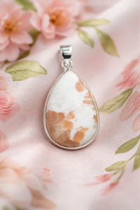 <b>Top</b> Quality Scolecite Teardrop Pendant 925 Sterling Silver <b>Rose</b> Gold Yellow Gold Plated Healing Gemstone Jewelry for Anniversary - Product Image 5
